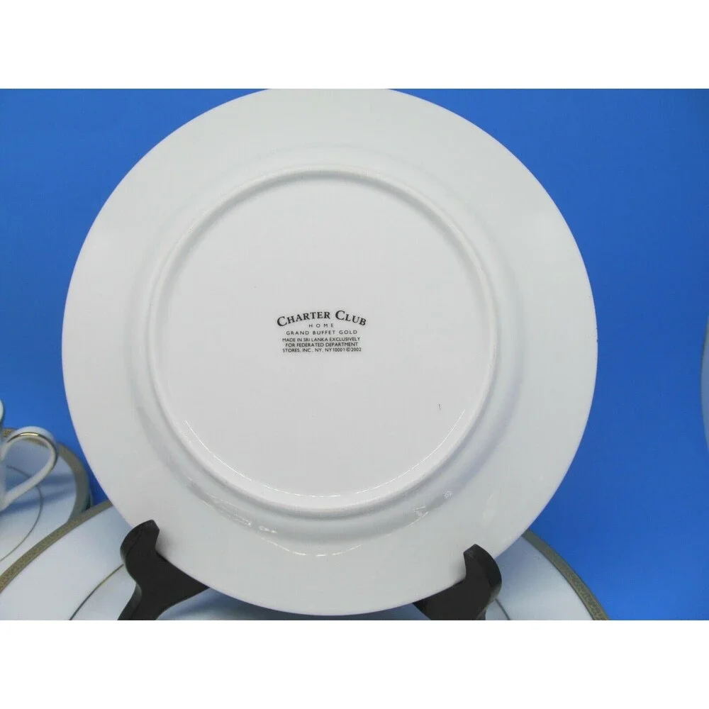 Charter Club Grand Buffet Gold 5-Piece Place Setting Pristine